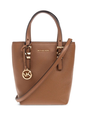 Michael Michael Kors textured leather mini tote bag - Brown