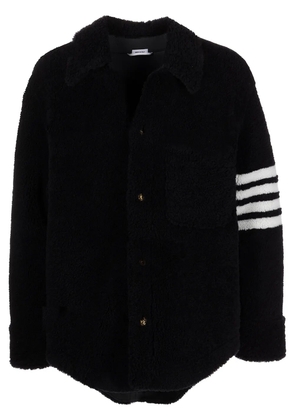 Thom Browne 4-Bar shearling jacket - Blue