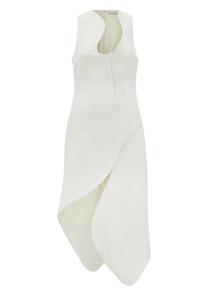 Ferragamo asymmetric midi dress - White