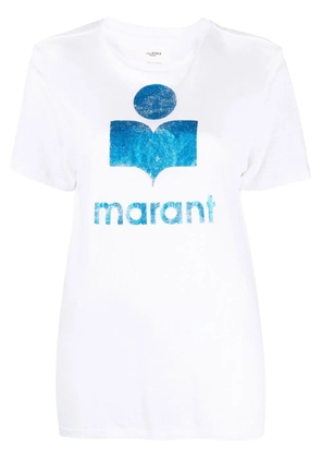 MARANT ÉTOILE Koldi logo-print linen T-shirt - White