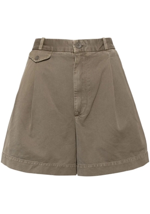 AGOLDE Becker pleat-detailing shorts - Green