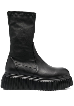 AGL Milagros 65mm round-toe boots - Black