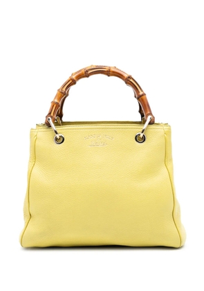 Gucci Pre-Owned 2016-2025 Small Calfskin Bamboo Shopper satchel - Yellow