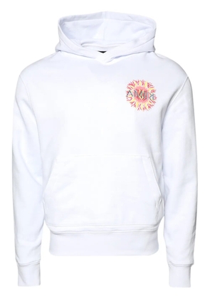 AMIRI logo-print cotton hoodie - White