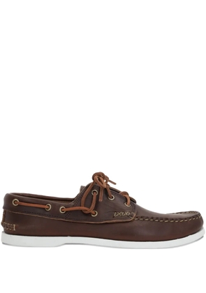 Yuketen leather boat shoes - Brown