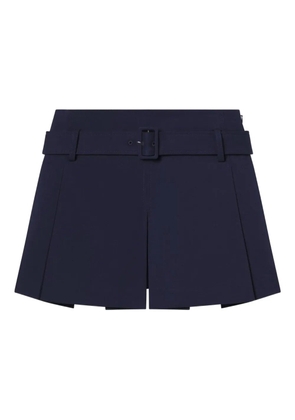 A.L.C. belted pleat-detail shorts - Blue