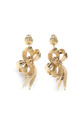 Miu Miu bow-shaped earrings - Gold