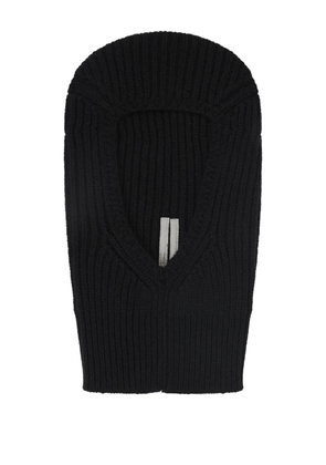 Rick Owens ribbed v-cut balaclava - Black
