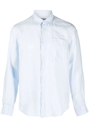 Vilebrequin Caroubis long-sleeved linen shirt - Blue