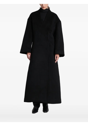 ENTIRE STUDIOS wrap-front double-breasted coat - Black