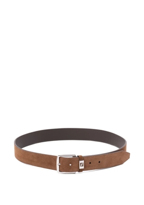 FENDI reversible suede leather belt - Brown