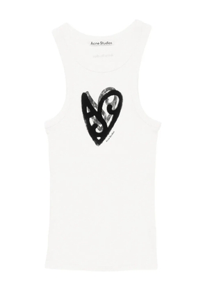 Acne Studios heart-print tank top - White