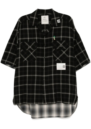 Maison MIHARA YASUHIRO double layered check shirt - Black