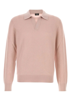 Zegna polo-collar cashmere sweater - Pink