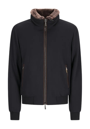 Moorer Bellati fleece-lined bomber jacket - Black
