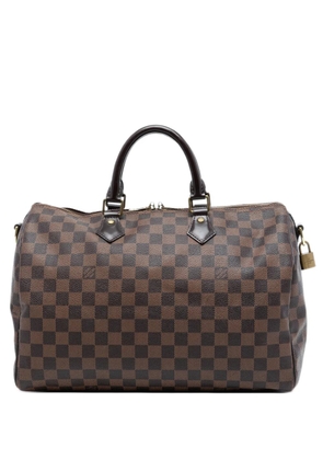 Louis Vuitton Pre-Owned 2015 Damier Ebene Speedy Bandouliere 35 satchel - Brown