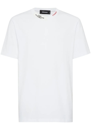 DSQUARED2 logo-print neckline T-shirt - White
