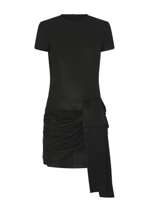 PINKO short-sleeve draped mini dress - Black