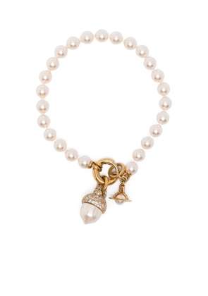 Vivienne Westwood pearl charm bracelet - Neutrals