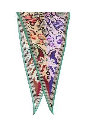 Pierre-Louis Mascia Aloeuw silk scarf - Green