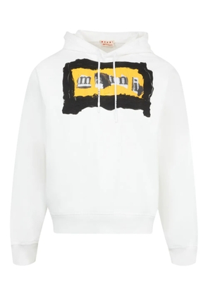 Marni graphic-print hoodie - White
