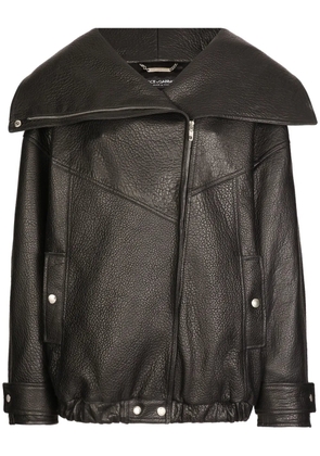 Dolce & Gabbana leather biker jacket - Black