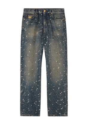 Versace crystal-embellished jeans - Blue