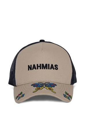 Nahmias embroidered hat - Neutrals
