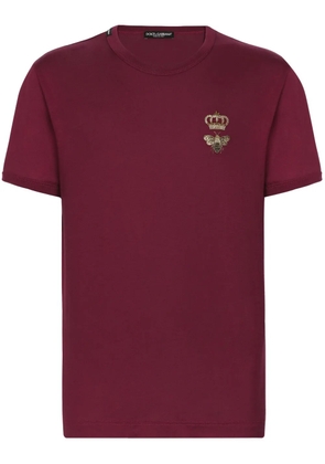 Dolce & Gabbana motif-embroidered cotton T-shirt