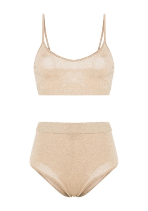 Federica Tosi lurex-detail loungewear set - Gold