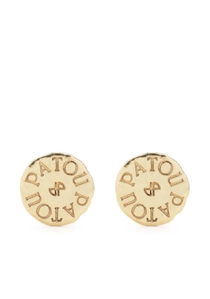 Patou logo-engraved coin earrings - Gold