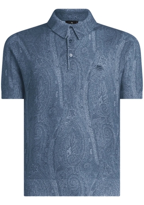 ETRO paisley-print polo shirt - Blue