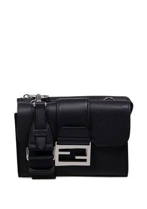 FENDI Baguette Double buckle-logo messenger bag - Black