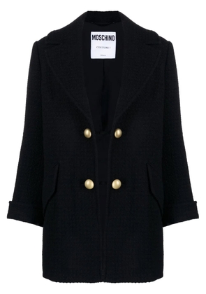 Moschino open-front virgin wool coat - Black
