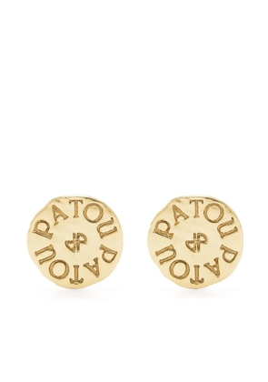 Patou logo-engraved coin earrings - Gold