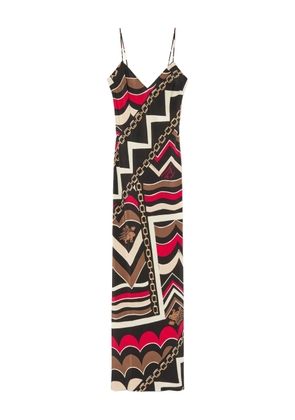 PUCCI Istrice-print maxi dress - Black