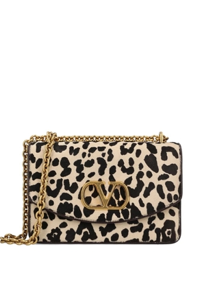 Valentino Garavani leopard-print VLogo shoulder bag - Neutrals