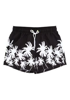Sundek palm tree-print swim shorts - Black