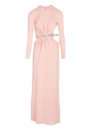 Giambattista Valli rhinestone embellished long dress - Pink