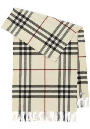 Burberry check-pattern cashmere scarf - Neutrals