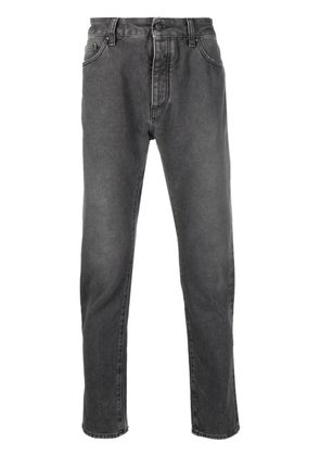 Palm Angels Black Logo Print Straight Leg Jeans