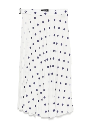 EGONlab. polka-dot printed skirt - White