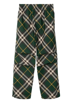 Burberry wide-leg checked trousers - Green