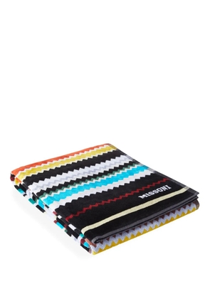 Missoni Home Curt cotton beach towel - Blue