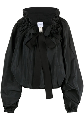 Patou grosgrain puff-sleeve blouse - Black