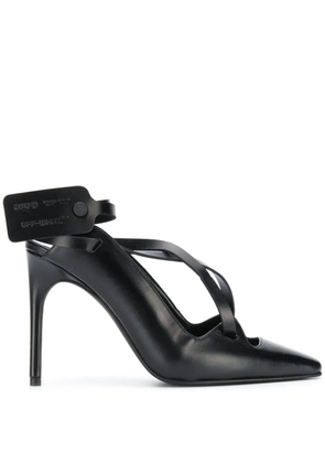 Off-White warped leather pumps - Black
