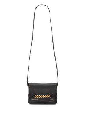 Victoria Beckham logo-print leather clutch bag - Black