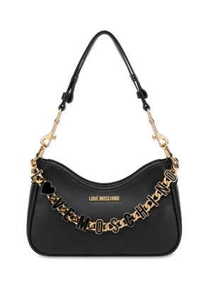 Love Moschino logo shoulder bag - Black