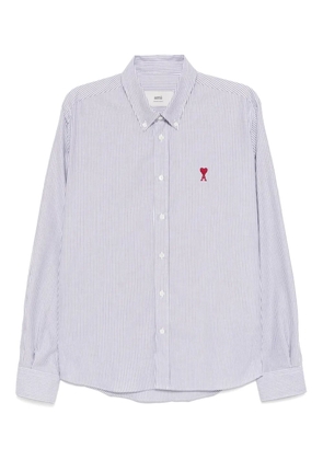 AMI Paris striped shirt - 039 BLACK/NATURAL WHITE