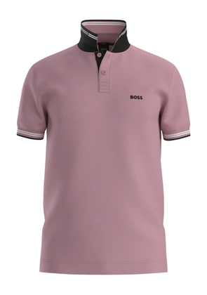 BOSS contrast-collar polo shirt - Pink